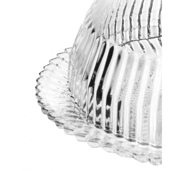 Queijeira 20cm Por 13cm Imperatriz Em Cristal Ecológico Wolff Com Tampa